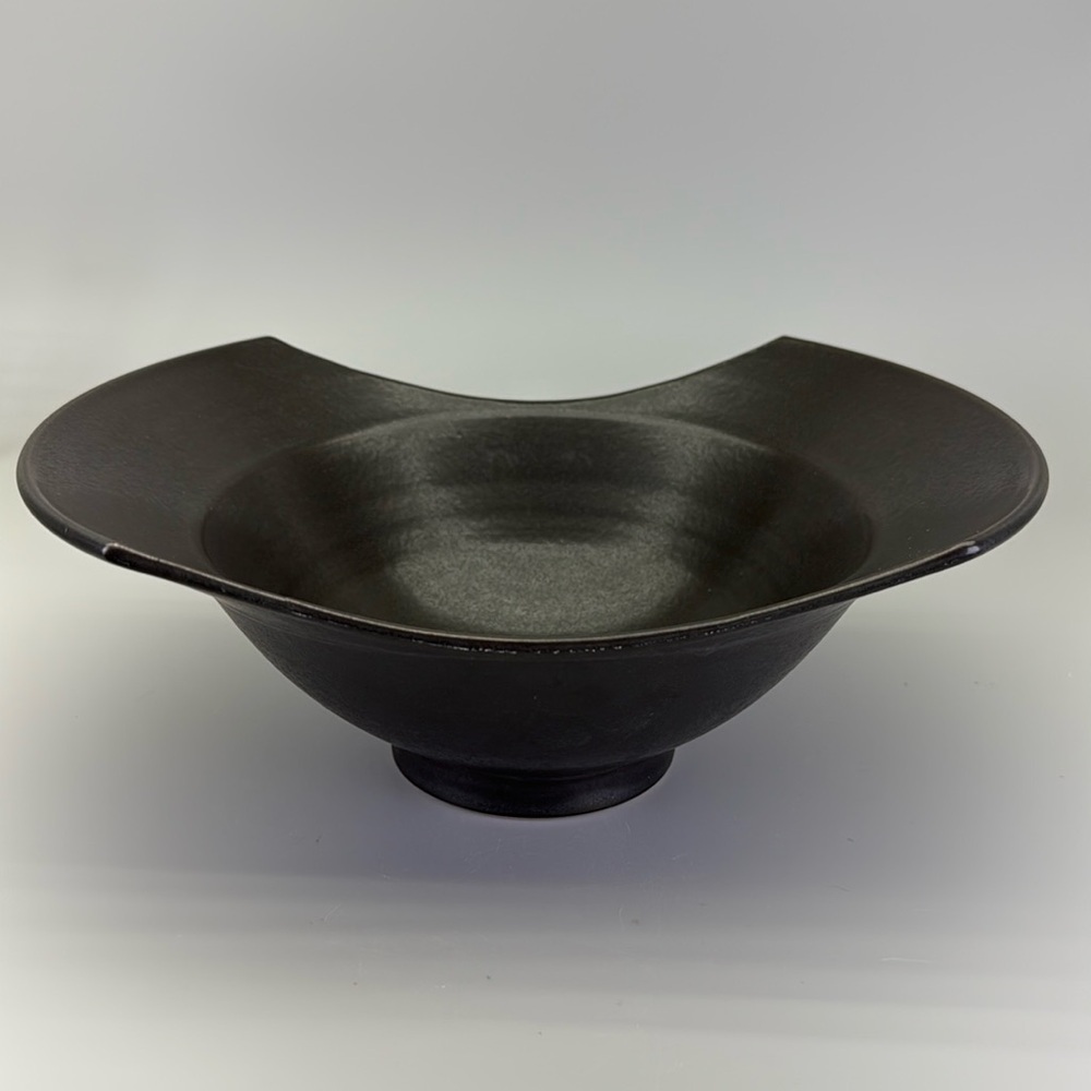 Paddy McNeely Black Matte Abstract Bowl
